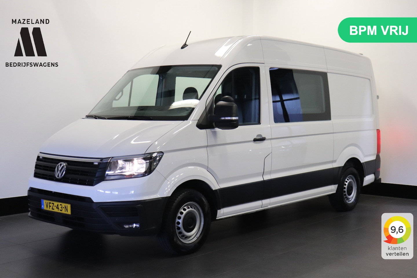Volkswagen Crafter - 2.0 TDI 177PK L3H3 Dubbele Cabine EURO 6 - Airco - Navi - Cruise - € 20.950,- Excl. - AutoWereld.nl