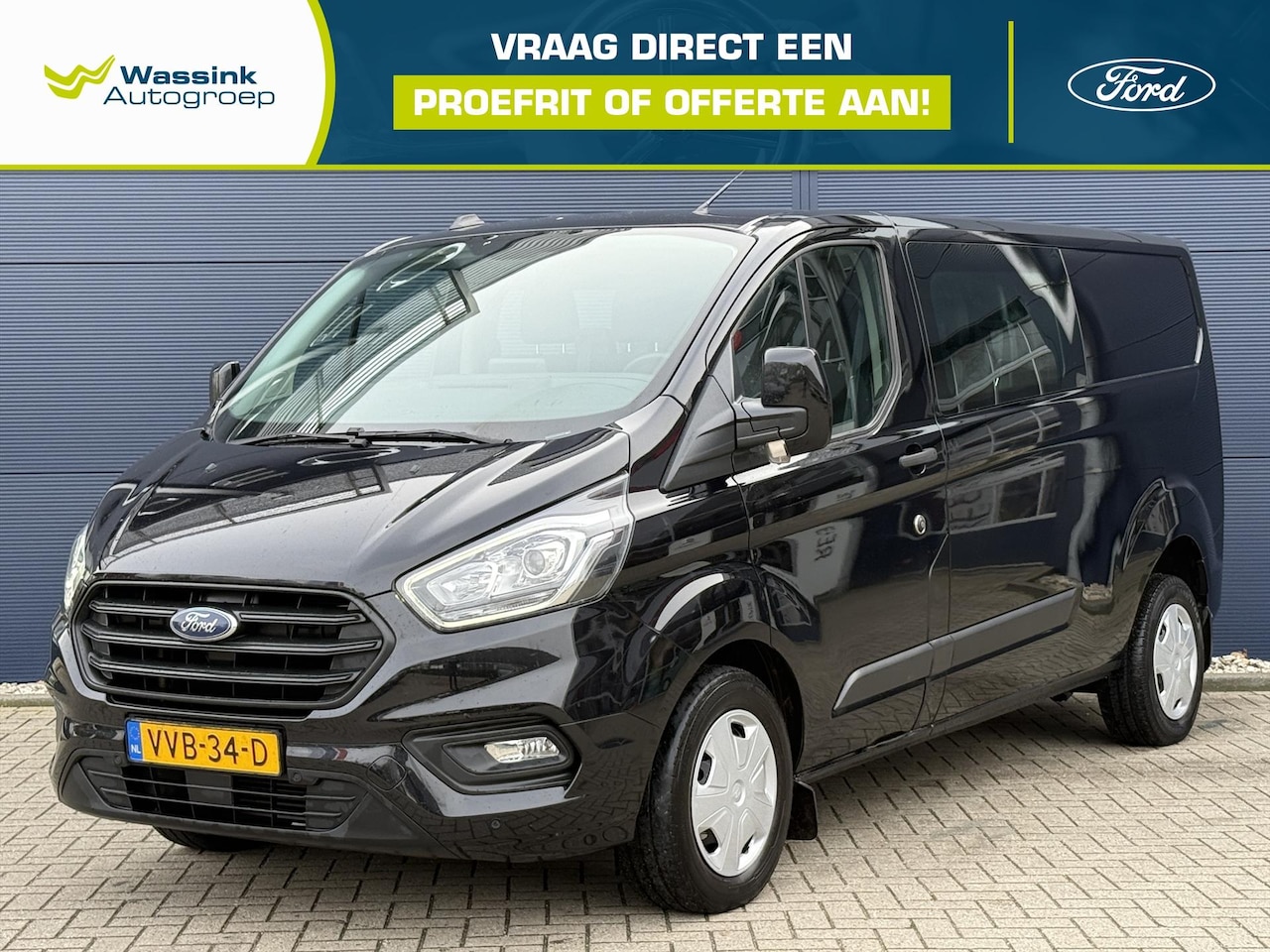 Ford Transit Custom - GBDC 2.0 TDCi 130PK 320 L2H1 Automaat Trend | Dubbel Cabine | Navigatie | Parkeersensoren - AutoWereld.nl
