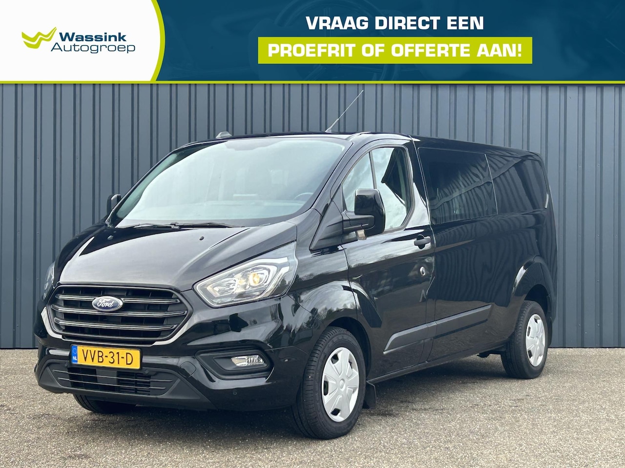 Ford Transit Custom - GB 2.0 TDCi 130PK 320 L2H1 Aut Trend|Dubbele Cabine| Navi| Parkeer Sensoren - AutoWereld.nl