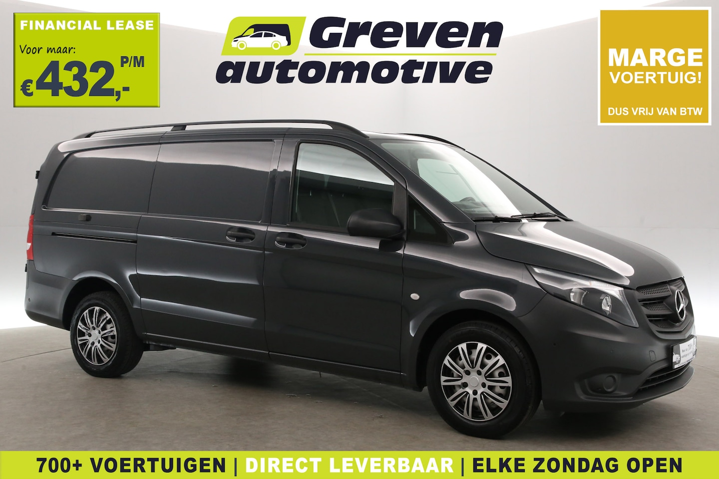 Mercedes-Benz Vito - CDI Lang 140PK | Marge | Airco | Cruise | 3 Zits | Trekhaak | Parkeersens. | Stoelverw. - AutoWereld.nl