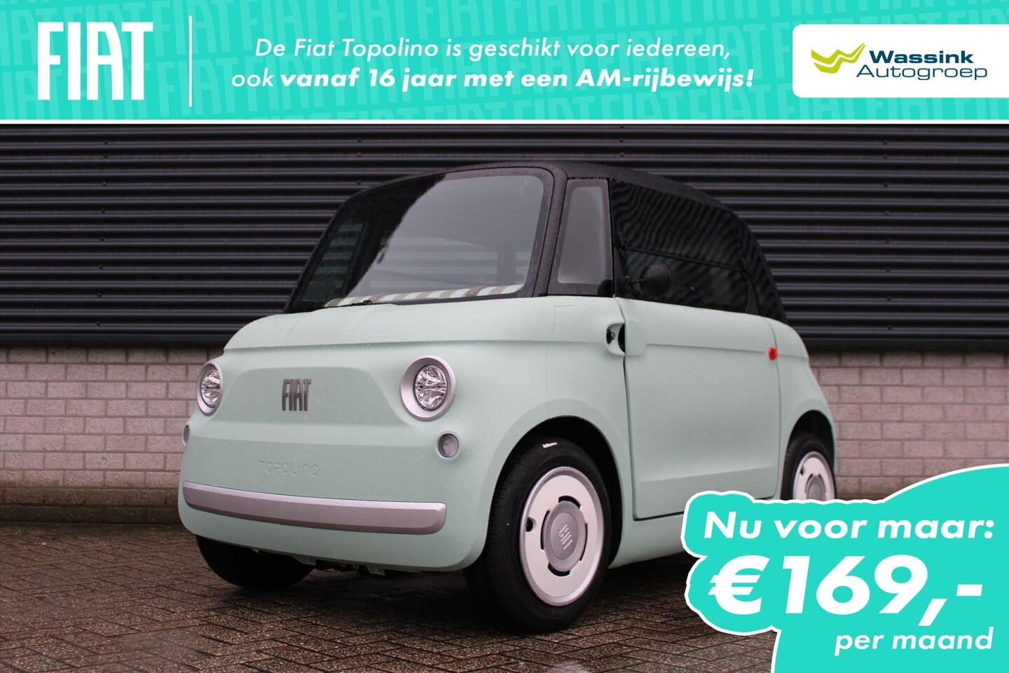 Fiat Topolino - 5,5 kWh 8pk | Brommerrijbewijs vanaf 16 jaar | - AutoWereld.nl