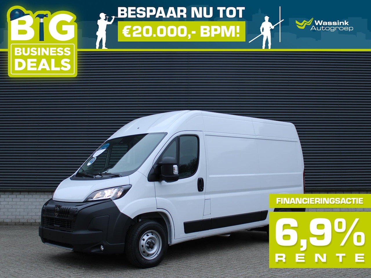 Peugeot Boxer - Zwaar 2.2 HDi 140PK L2H2 3,5T I Trekhaak 3000 kg trekgewicht I Pack Techno Plus I Verzwaar - AutoWereld.nl
