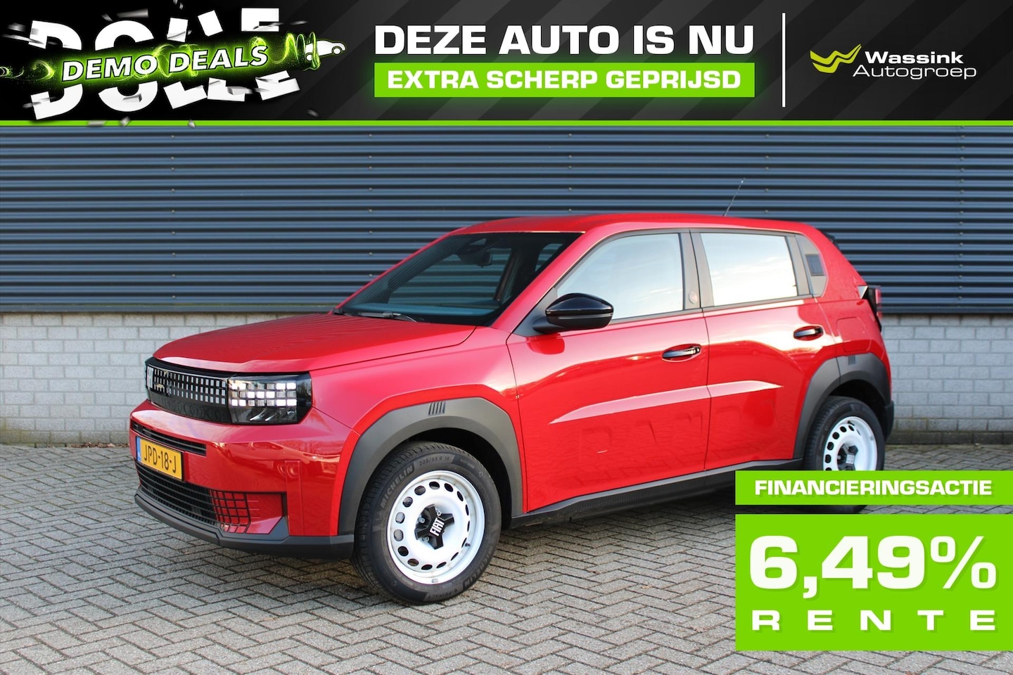 Fiat Grande Panda - 44kWh 113pk Red | Led Koplampen | Apple Carplay | Android Auto | DAB+ | Cruise Control - AutoWereld.nl