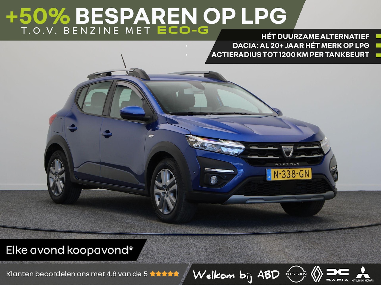 Dacia Sandero Stepway - TCe 100pk Bi-Fuel Comfort | Dealer onderhouden | Eerste eigenaar | Keyless | Dodehoek dete - AutoWereld.nl