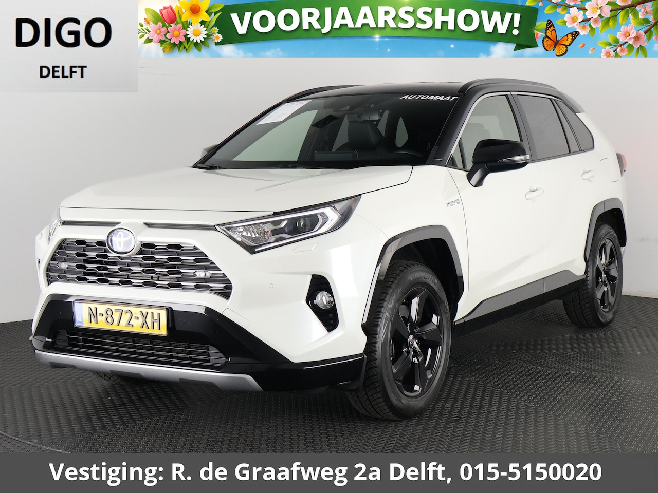 Toyota RAV4 - 2.5 Hybrid AWD Bi-Tone | 1650 KG trekgewicht | Trekhaak | Parkeersensoren | Apple Carplay - AutoWereld.nl