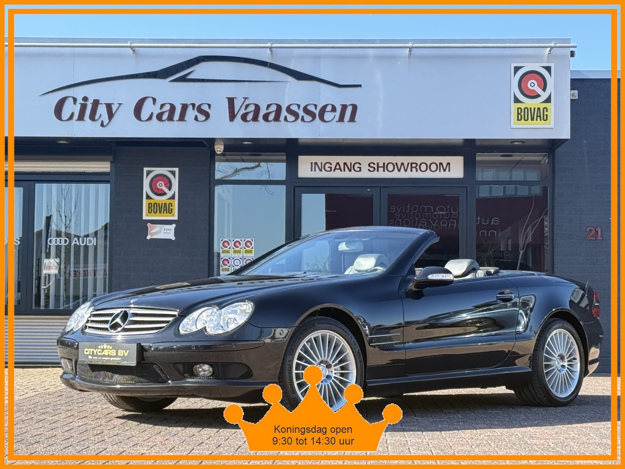 Mercedes-Benz SL-klasse Cabrio - AMG 55 automaat 501 pk unieke staat !!! navigatie climate ctr cruise ctr leder xenon lmv 1 - AutoWereld.nl
