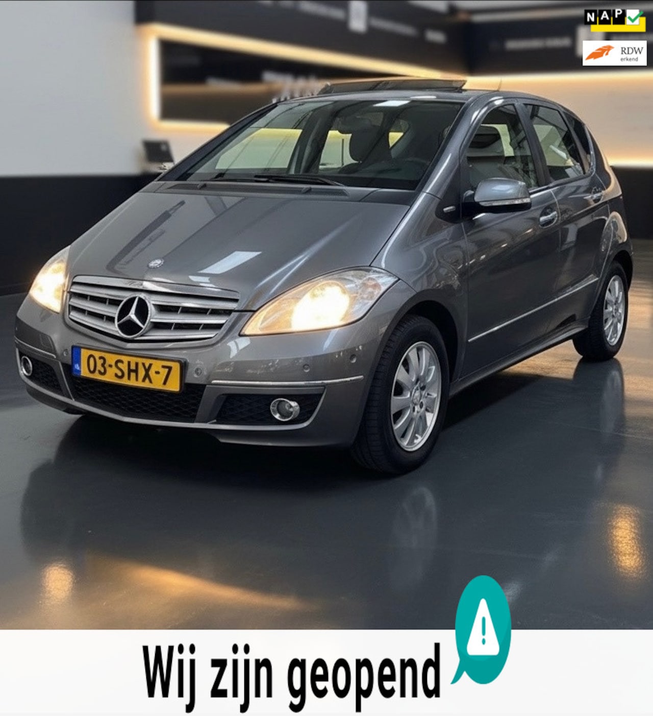 Mercedes-Benz A-klasse - 160 Business Class Avantgarde-automaat-schuifdak-1 jaar apk-airco - AutoWereld.nl