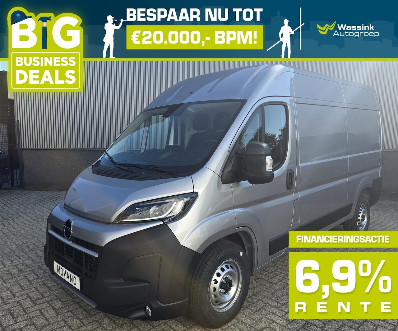 Opel Movano - GB L2H2 3.5t - 2.2 BlueHDi 140 S&S Automaat | Vaste trekhaak (flenskogel) | Pakket Techno - AutoWereld.nl