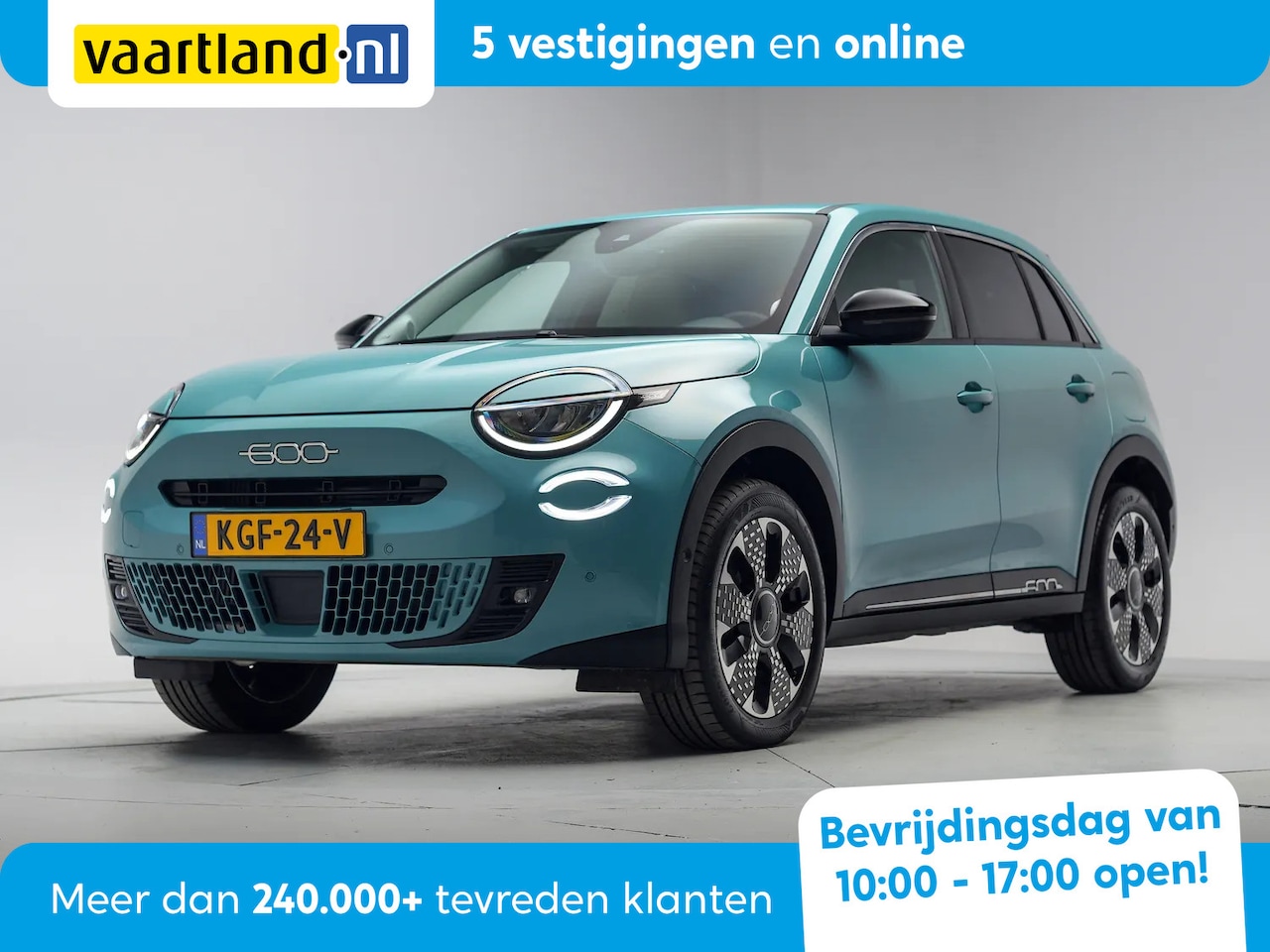 Fiat 600 - Hybrid la prima 11 110 CV [ Navi Leder Stoelverwarming Apple / Android Camera ] - AutoWereld.nl