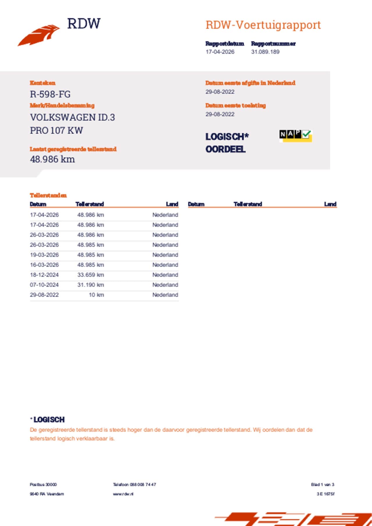 Volkswagen ID.3 - Pro 58 kWh 49.000km | 1e Eig | NL-auto | Stoel/stuurverw | ACC | ECC | LED kopl | 18” | Ca - AutoWereld.nl