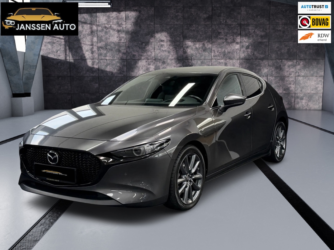 Mazda 3 - 2.0 e-SkyActiv-G M Hybrid 122 Luxury | Leder | Memory Stoel | HUD | 360 |Stuur - stoelverw - AutoWereld.nl