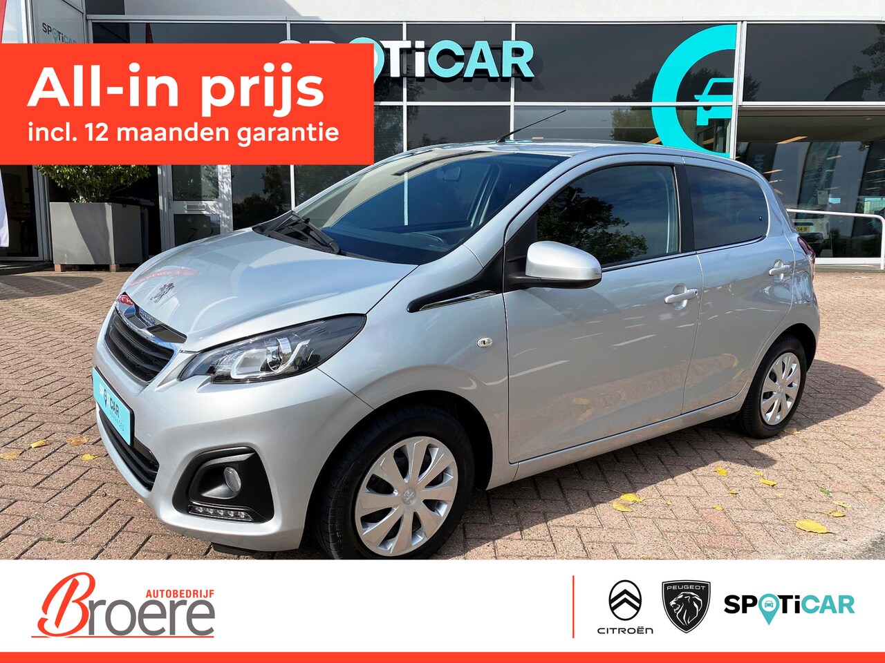 Peugeot 108 - 1.0 e-VTi 72pk 5D Active M5 Airco, Bluetooth - AutoWereld.nl
