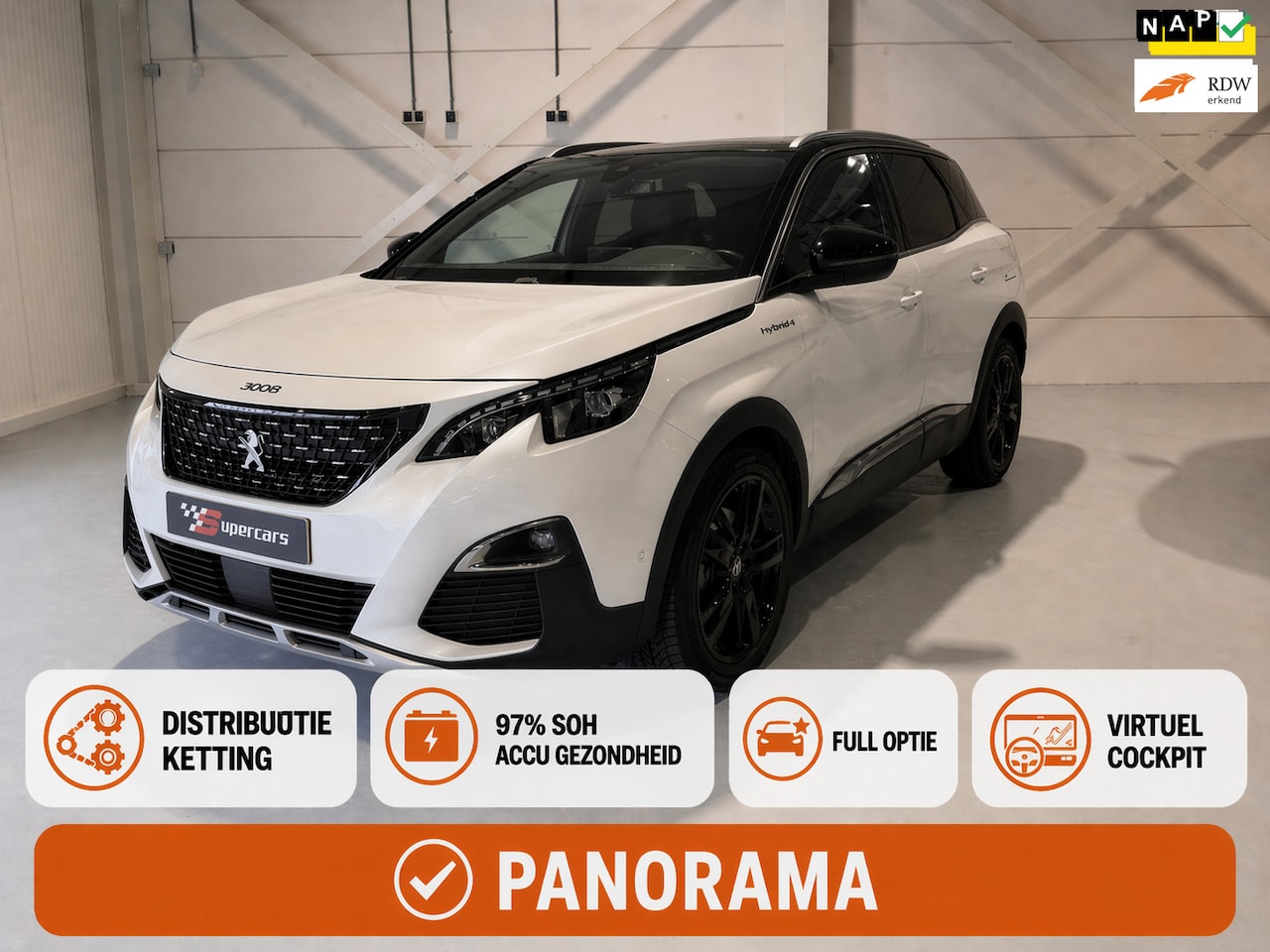 Peugeot 3008 - 1.6 HYbrid4 GT 300PK Première Pack Avantage Pano - AutoWereld.nl
