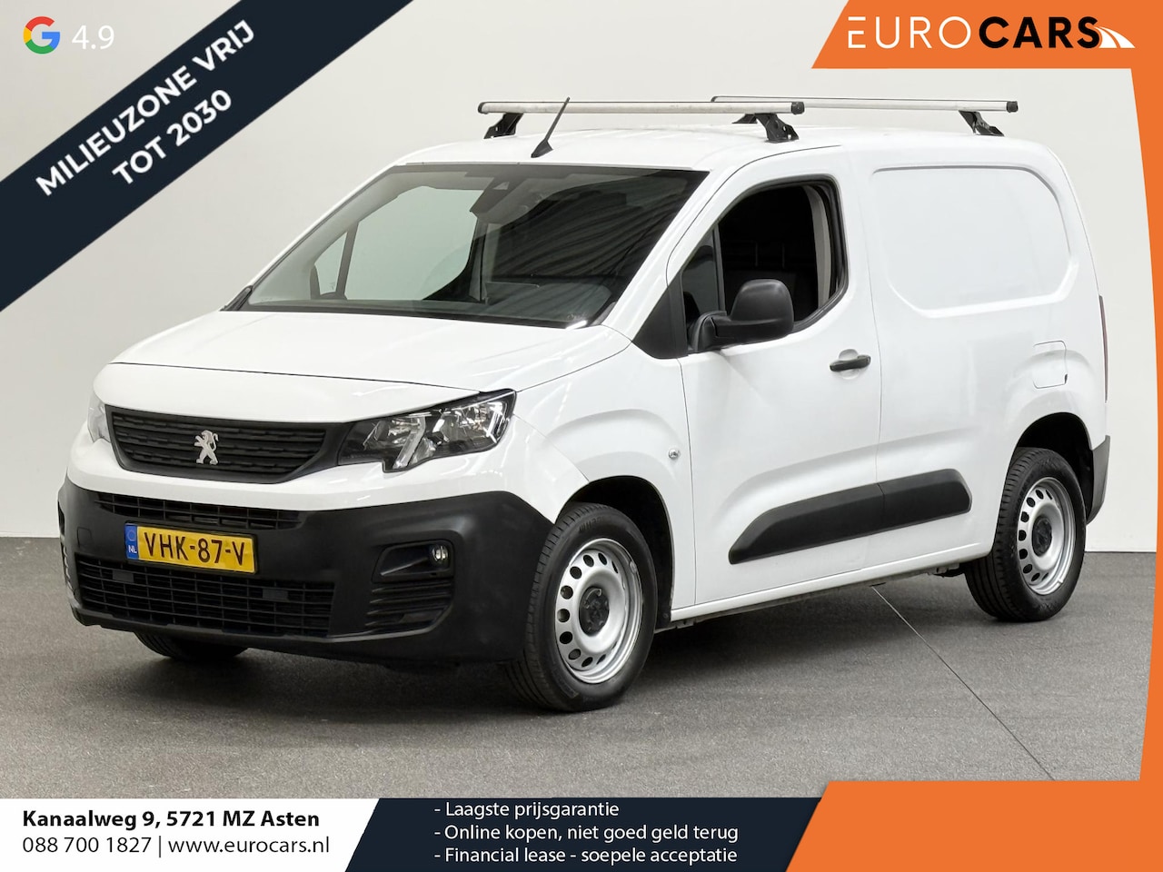 Peugeot Partner - 1.5 BlueHDI Premium 130PK Airco Cruise Control Navi 2-zits - AutoWereld.nl