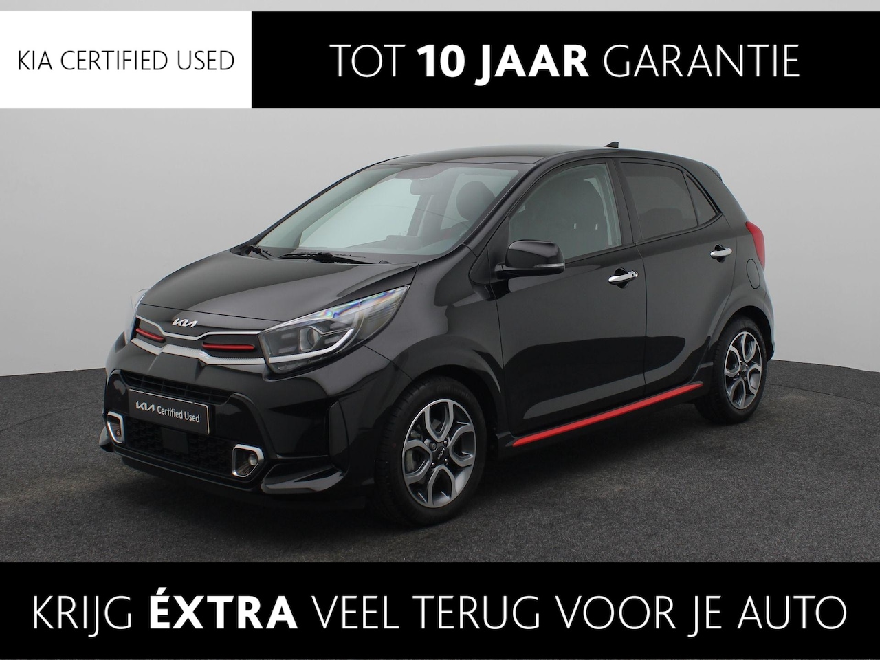 Kia Picanto - 1.0 DPi GT-Line Leder | Camera | Keyless | Navi | Cruise | Clima | LM Velgen - AutoWereld.nl