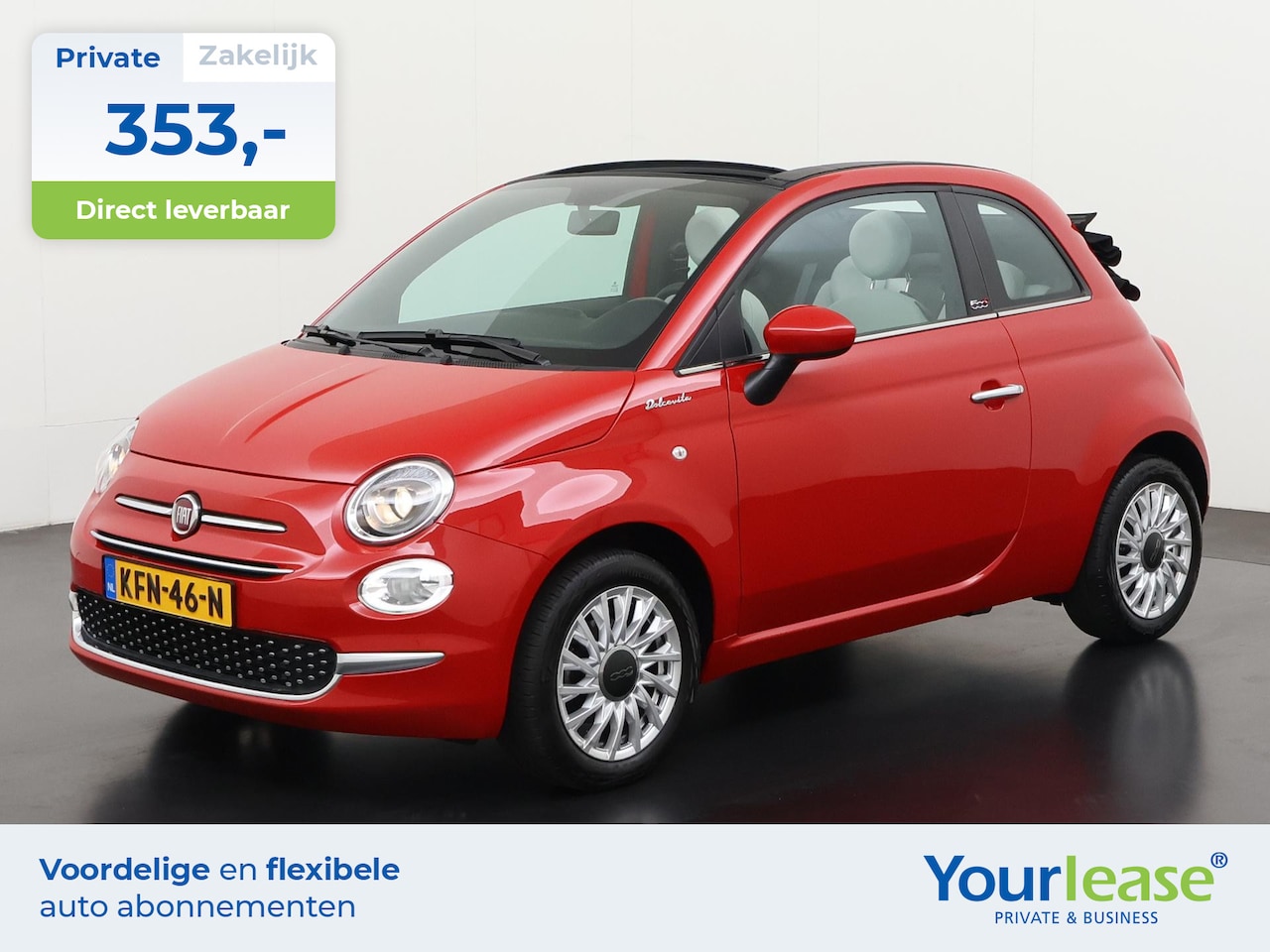 Fiat 500 C - 1.0 Hybrid Dolcevita | All-in 353,- Private Lease | Direct uit voorraad - AutoWereld.nl