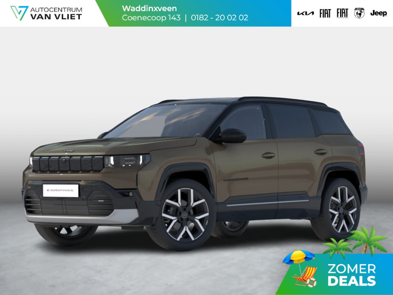 Jeep Compass - First Edition 74 kWh | Adapt. Cruise | Camera | Carplay | 20" | Elektr. A-Klep | Navi | Wi - AutoWereld.nl