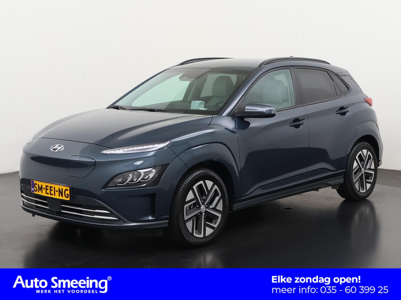 Hyundai Kona Electric - EV Premium 64 kWh 3 fase | SOH 100% | Leder | Head-up | Elektr stoelverstelling | Zondag O - AutoWereld.nl
