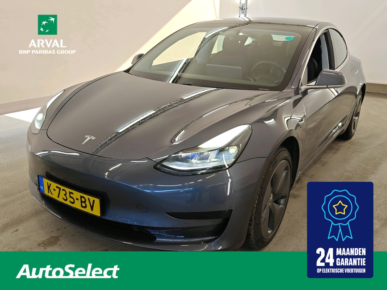 Tesla Model 3 - 60 kWh 238pk Standard RWD Plus | SOH 89% | 18" Velgen | Midnight Silver | Black Interior - AutoWereld.nl