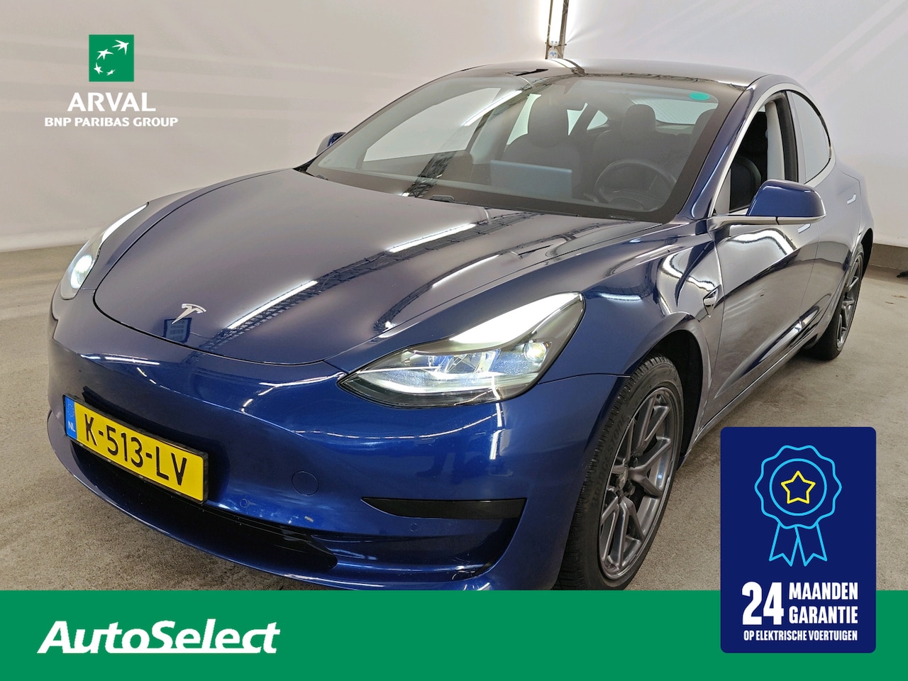 Tesla Model 3 - 60 kWh 238pk Standard RWD Plus | SOH 98% | 18" Velgen | Deep Blue | Black Interior - AutoWereld.nl