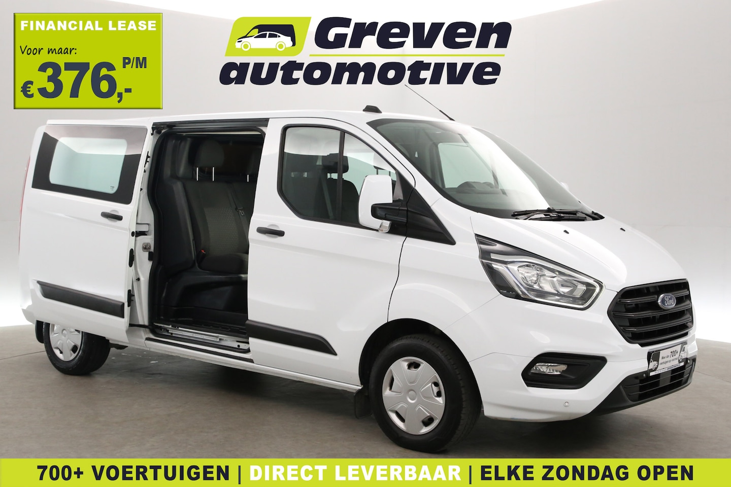 Ford Transit Custom - 2.0 TDCI L2H1 | DC | 6 Zits | 2800kg Trekgew. | Airco | Cruise | 2xSchuifdeur | Parkeersen - AutoWereld.nl