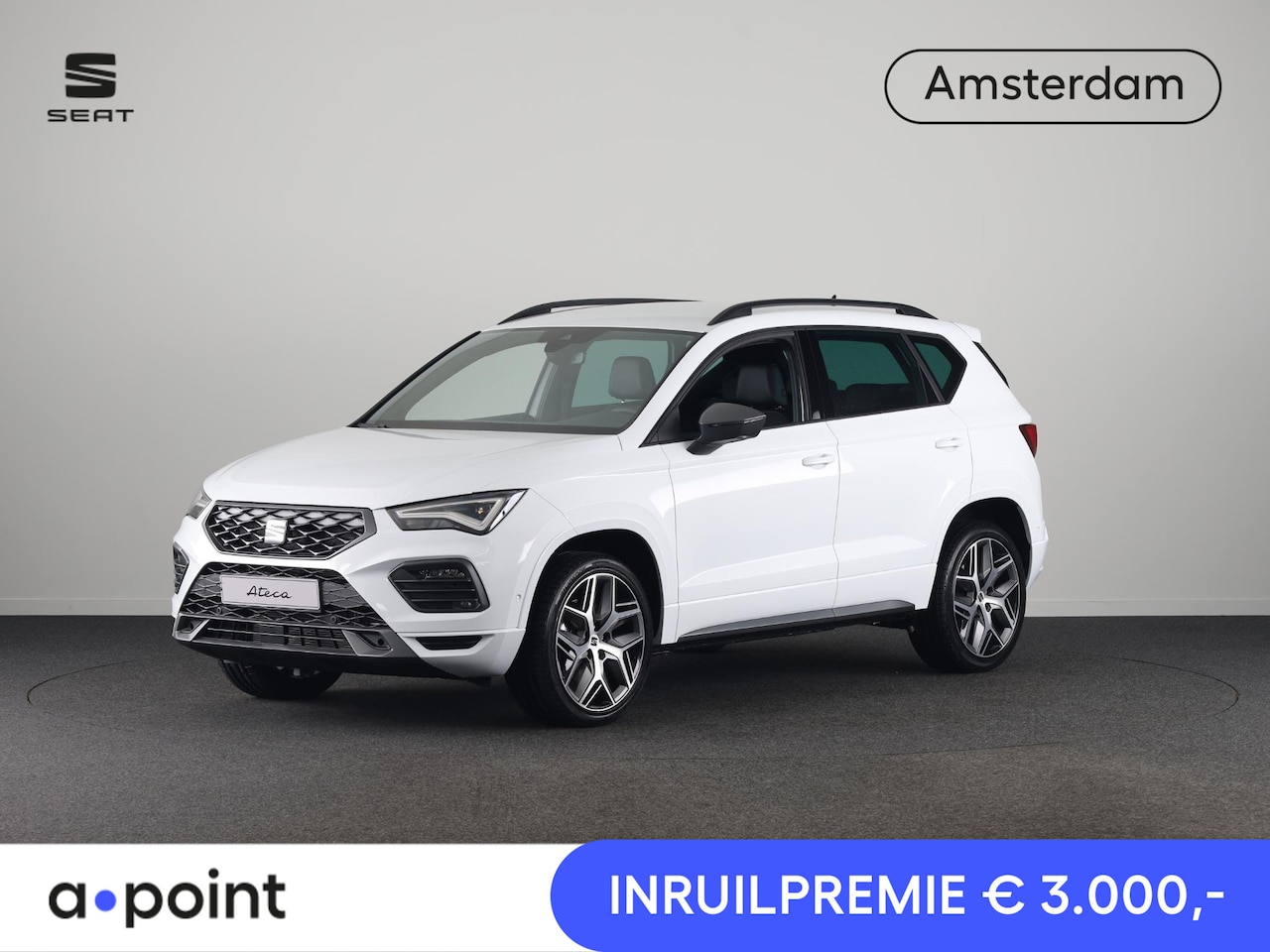 SEAT Ateca - 1.5 TSI FR Business Intense | Glacial White Metallic | Velgen: 'Exclusive Cosmo Grey', 19 - AutoWereld.nl