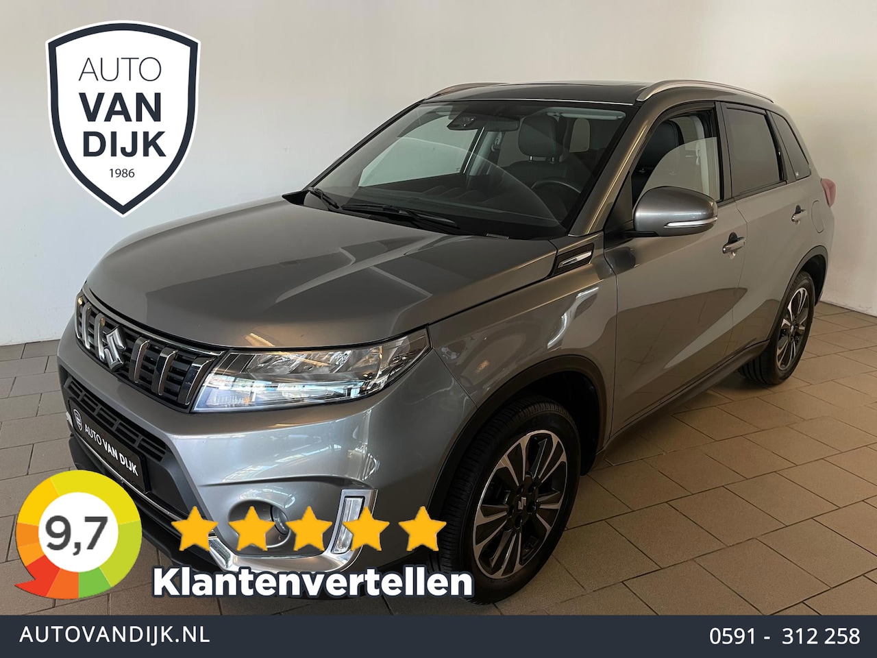 Suzuki Vitara - 1.4 Boosterjet Style Smart Hybrid AIRCO CLIMA NAVI CRUISE BLUETOOTH ELEK RAMEN VELGEN STOE - AutoWereld.nl