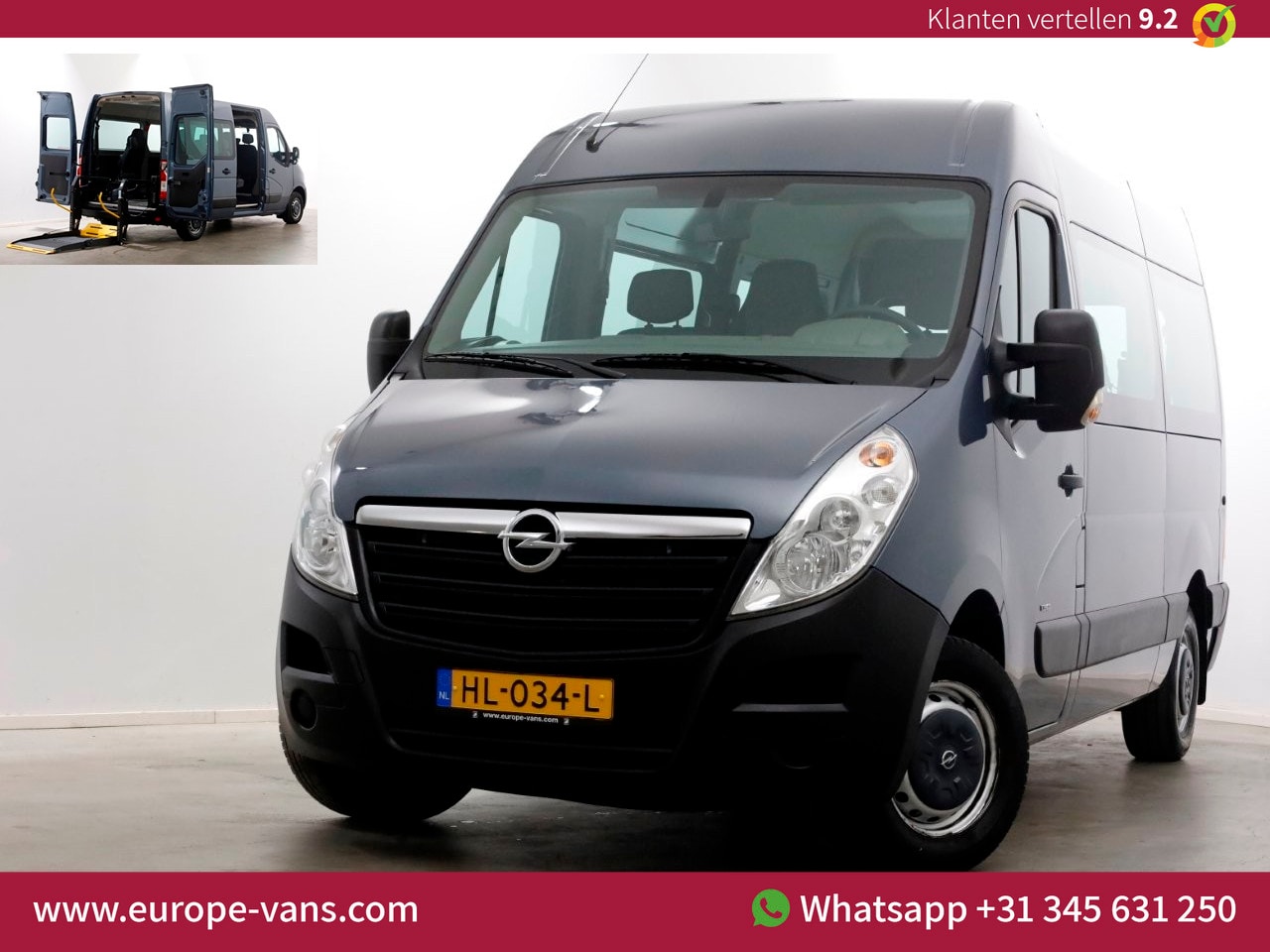 Opel Movano Combi - 2.3 CDTI 145pk Euro6 L2H2 Rolstoelbus Incl BTW/BPM 11-2015 - AutoWereld.nl