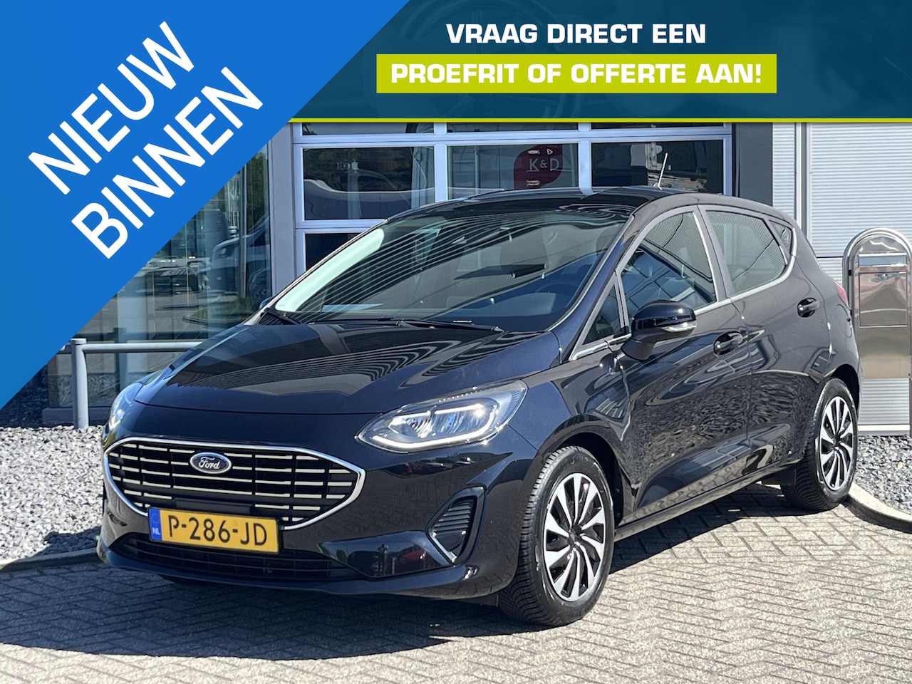 Ford Fiesta - 1.0 EcoBoost Hybrid Titanium Navigatie - Cruise control - - AutoWereld.nl