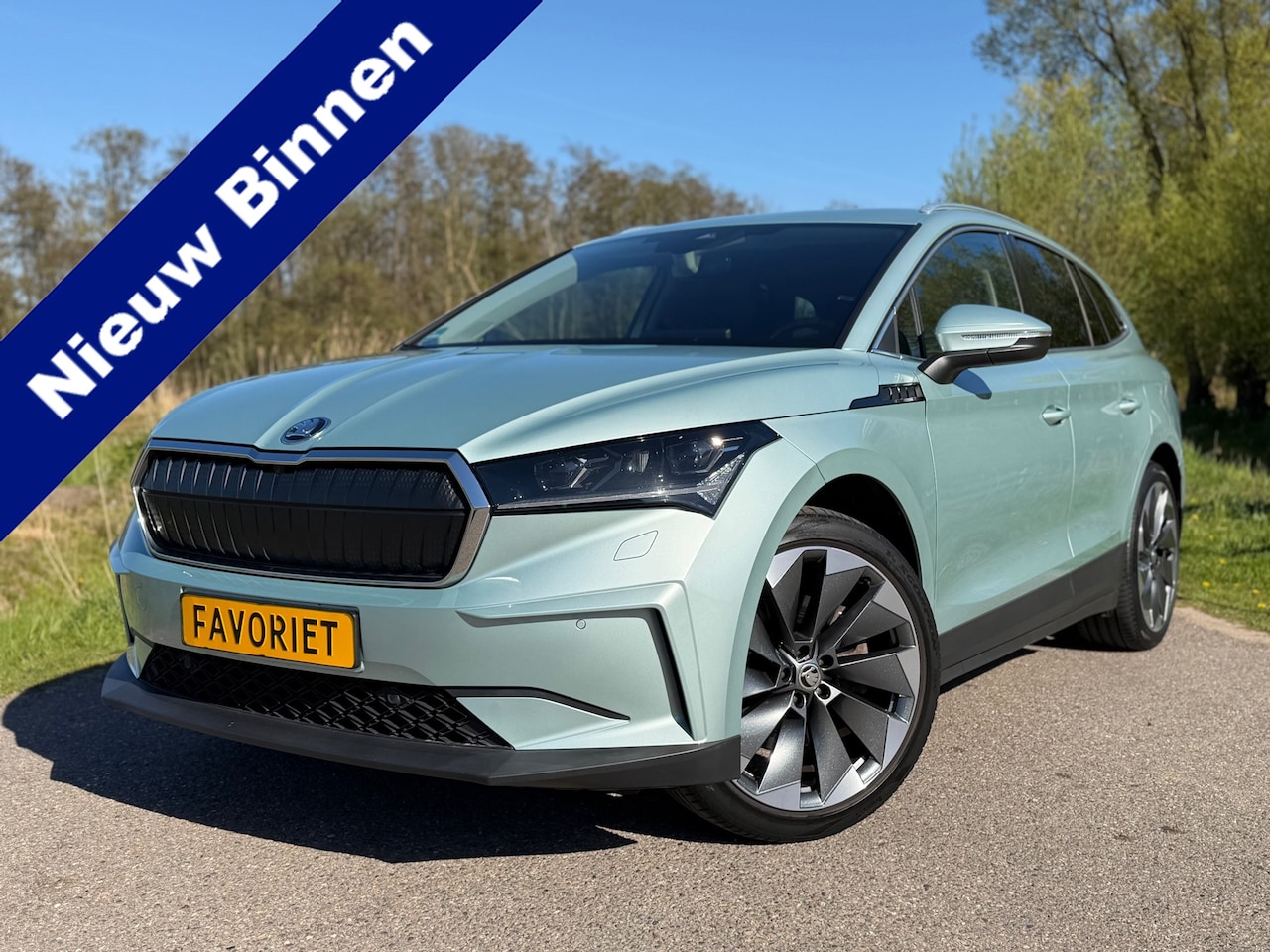 Skoda Enyaq iV - 80 First Edition High / Stoelverwarming voor + achter / Camera / Trekhaak / Leder / 21"LM - AutoWereld.nl