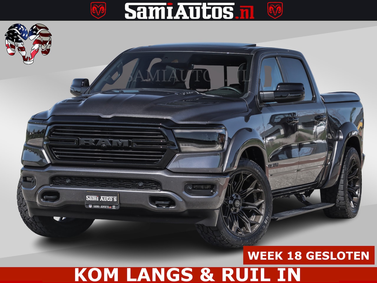 Dodge Ram Pick Up - HULK PACK | 360 CAMERA | ADAPTIVE CRUSE | PANODAK | VOLLE UITVOERING | LARAMIE NIGHT | 5.7 - AutoWereld.nl