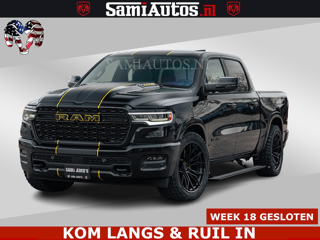 Dodge Ram 1500 - Limited Night H.O 540HP 706Nm | Massage + Full Option | De Meest Luxe en Volle Pick-Up in - AutoWereld.nl