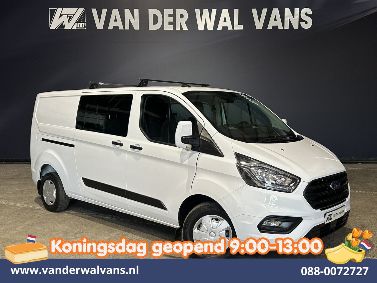 Ford Transit Custom - 2.0 TDCI 131pk L2H1 Dubbele Cabine Inrichting Euro6 Airco | 5-Zits | Camera | Cruisecontro - AutoWereld.nl