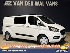 Ford Transit Custom - 2.0 TDCI 130pk L2H1 Dubbele Cabine Euro6 Airco | 6-Zits | LED | Cruisecontrol | Trekhaak P