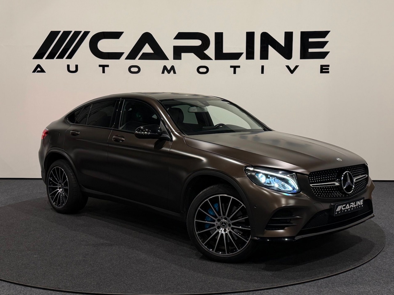 Mercedes-Benz GLC-klasse Coupé - 350e 4MATIC Edition 1 AMG CITRIAN BRUIN MAGNO MATT CAMERA NAVI ACC ASSIST NAP GARANTIE APK - AutoWereld.nl
