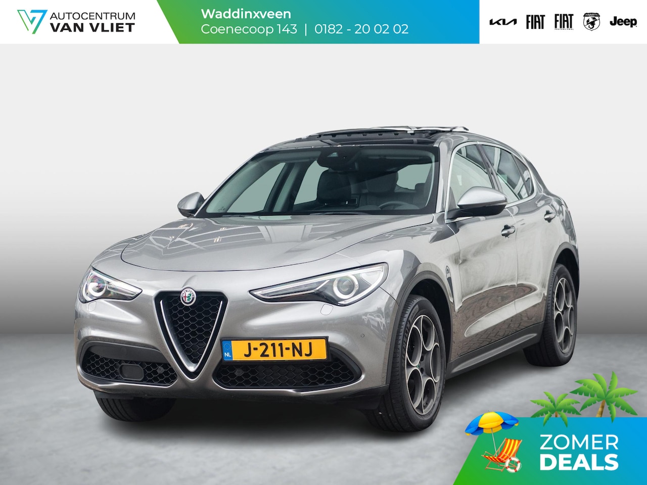 Alfa Romeo Stelvio - 2.0 Turbo Aut. AWD 200pk Super | Schuif/Kantel dak | Trekhaak | Leder | Navi | Elek. Stoel - AutoWereld.nl