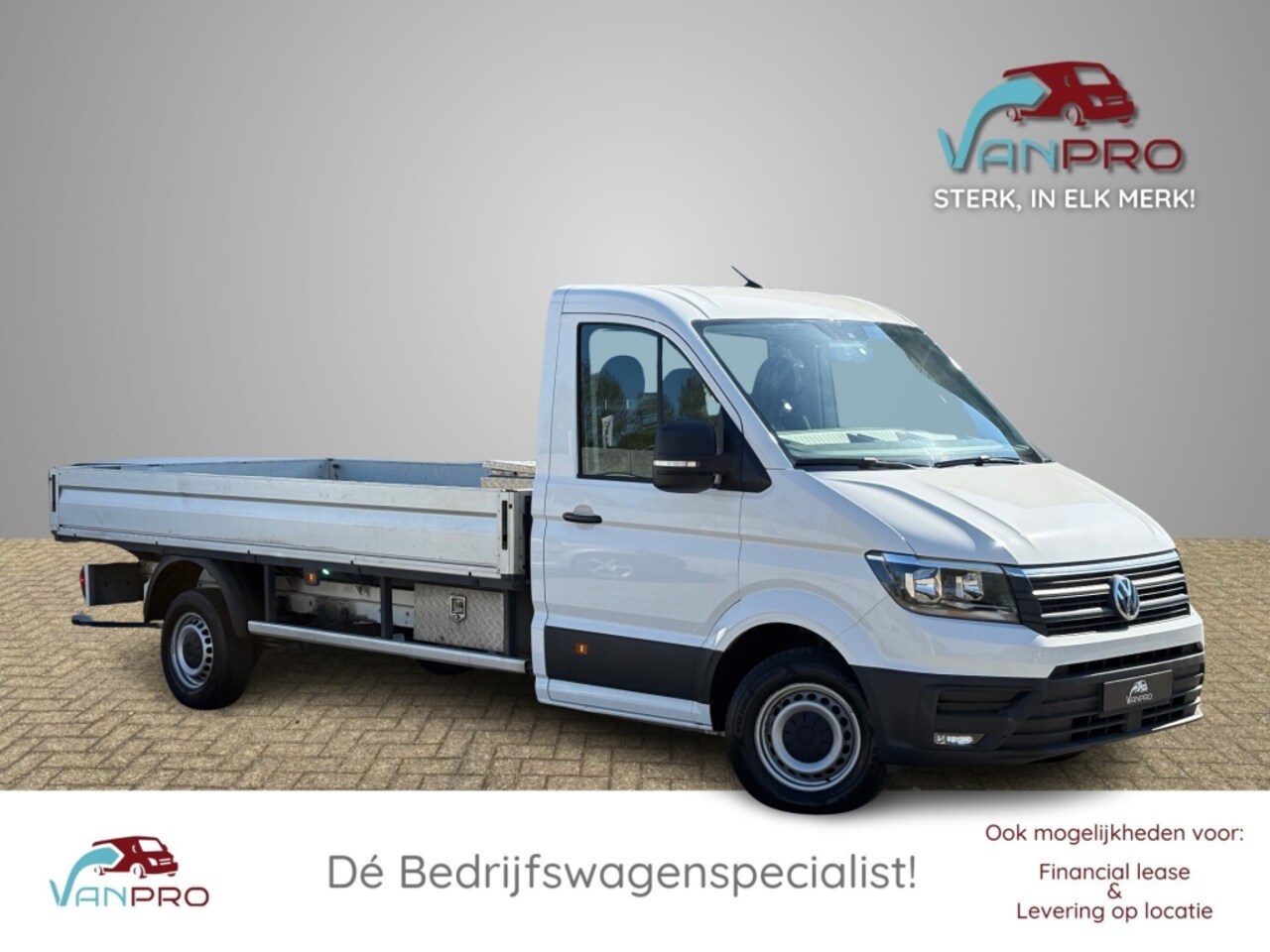 Volkswagen Crafter - 2.0 TDI AUTOMAAT 177PK PICK-UP L4 Open Laadbak / Lengte Laadbk 4.30 / Airco / Cruise / Tre - AutoWereld.nl
