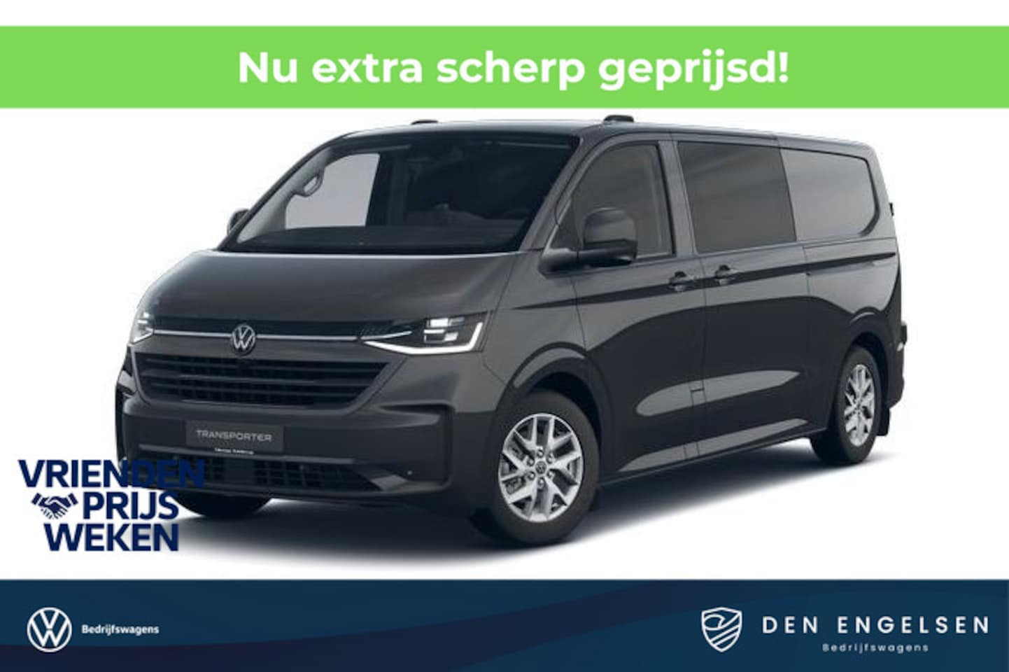 Volkswagen Transporter - 2.5 eHybrid L2H1 32 Bulli DUBBELE CABINE, IQ LED, Climatronic, Schuifdeur links en rechts - AutoWereld.nl