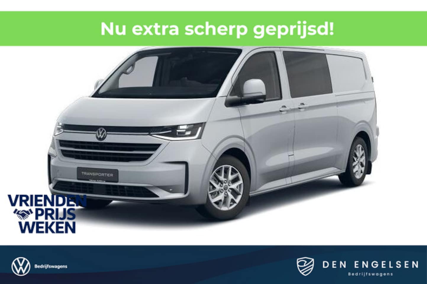 Volkswagen Transporter - 2.5 eHybrid L2H1 32 Bulli DUBBELE CABINE, IQ LED, Climatronic, Schuifdeur links en rechts - AutoWereld.nl