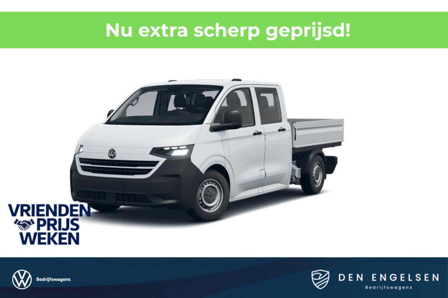 Volkswagen e-Transporter - 34 218 pk AUT. Pick-Up Dubbele Cabine, Alarm, Climatronic. All Season banden - AutoWereld.nl