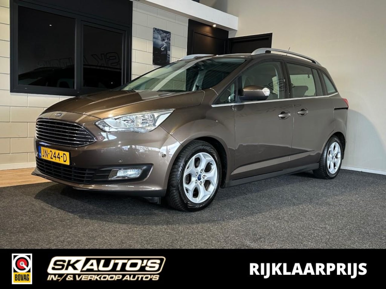 Ford Grand C-Max - 1.0 TITANIUM l NAP l NW DISTRI l NAVI l CRUISE l CLIMATE l TREKHAAK l - AutoWereld.nl