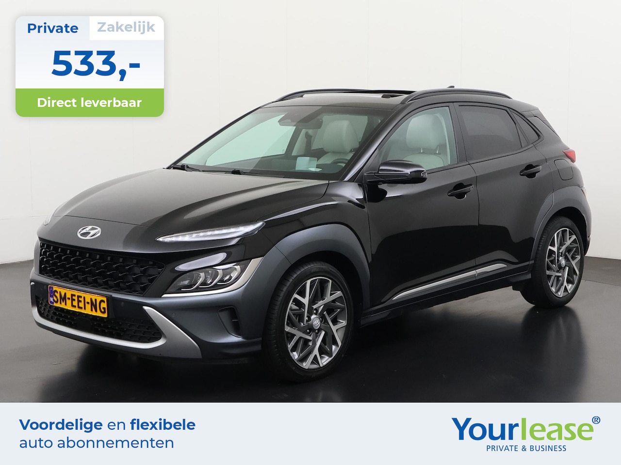 Hyundai Kona - 1.6 GDI HEV Premium Sky | All-in 533,- Private Lease | Direct uit voorraad - AutoWereld.nl
