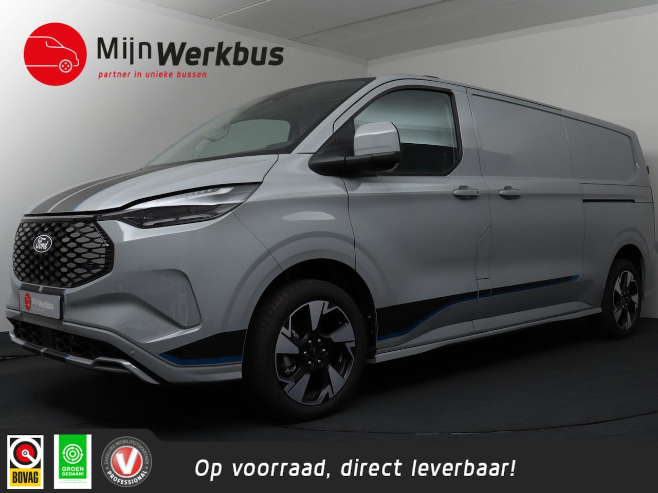 Ford E-Transit Cust. - 320 L2H1 Sport 65 kWh | Adaptief Cruise Control | Camera | 2x Schuif! | Winterpakket! - AutoWereld.nl