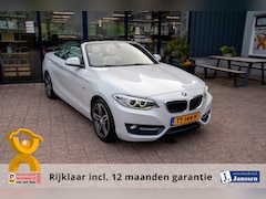 BMW 2-serie Cabrio - 220i|Prijs rijklaar incl. 12 mnd garantie|Leder NAV Bluetooth Stoelverwarming LMV Windsche