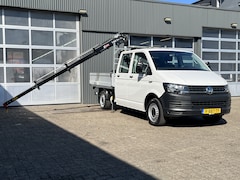Volkswagen Transporter - 2.0 TDI L2H1 DC Euro 6 Hiab 013T Laadkraan Pick up Dubbele cabine open laadbak Pick-up Air