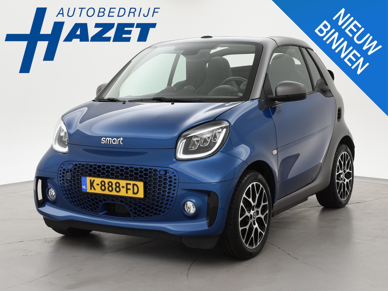 Smart Fortwo cabrio - EQ COMFORT PLUS 18 KW + 16 INCH LMV | LEDER | STOELVERW. | CAMERA | NAVIGATIE - AutoWereld.nl