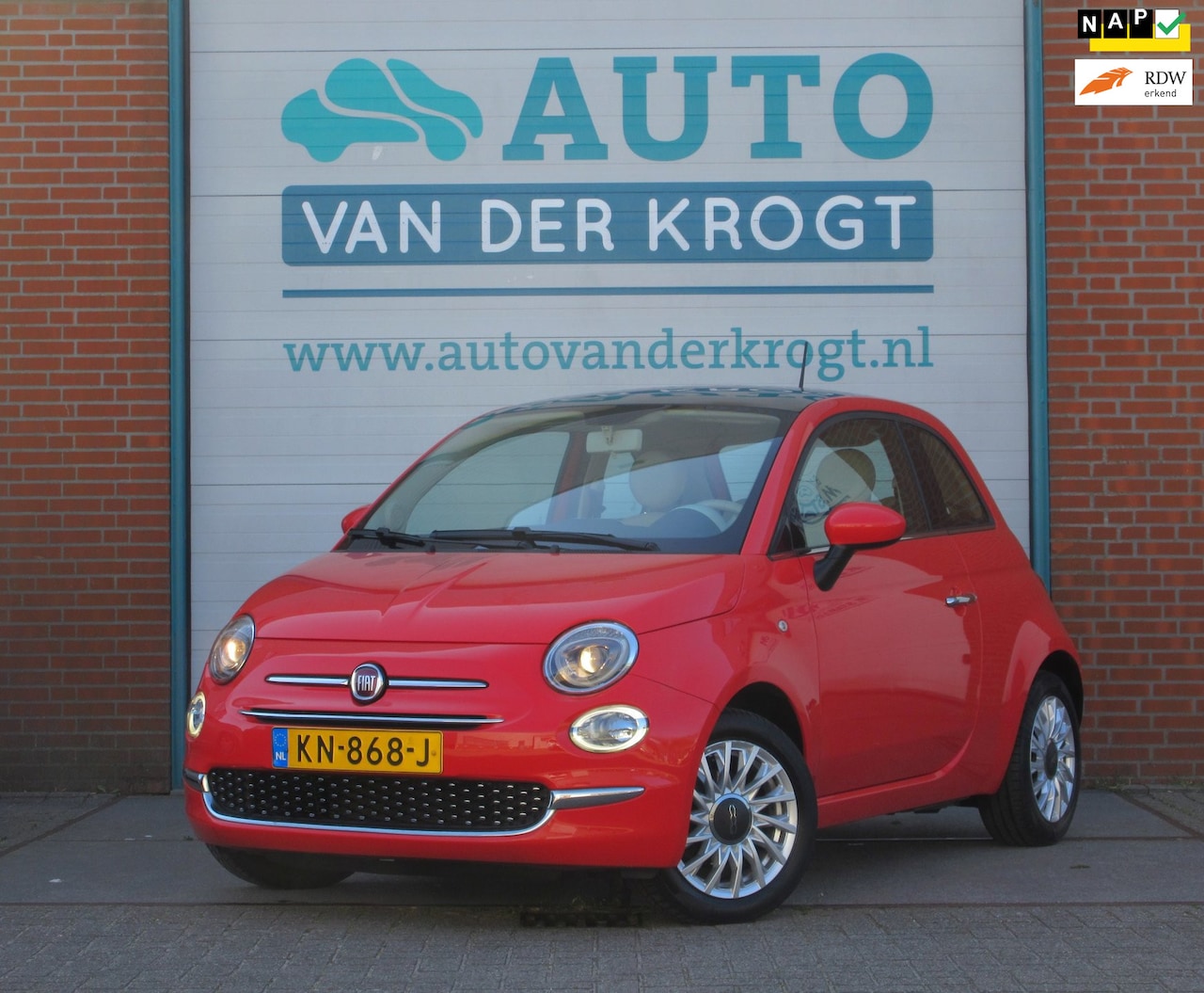 Fiat 500 - 1.2 Lounge 1.2 Lounge, Airco, Pano, LM, NL Auto, 1e Eig, Lage km, 4 Cilinder - AutoWereld.nl