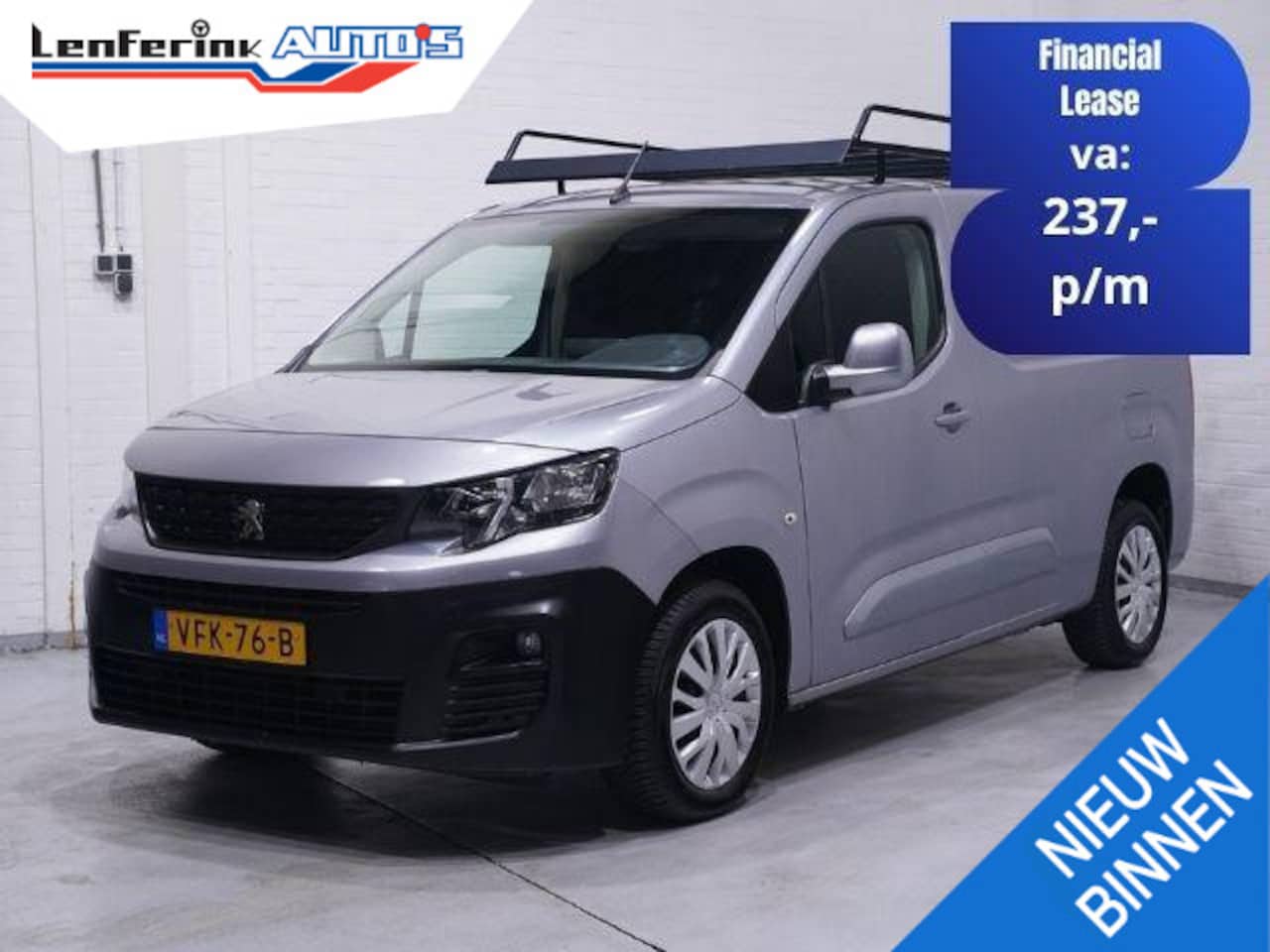 Peugeot Partner - 1.5 BlueHDI 130 pk L2 Premium Navi, Imperiaal Cruise Control, Airco, NAP, 2-Zits - AutoWereld.nl