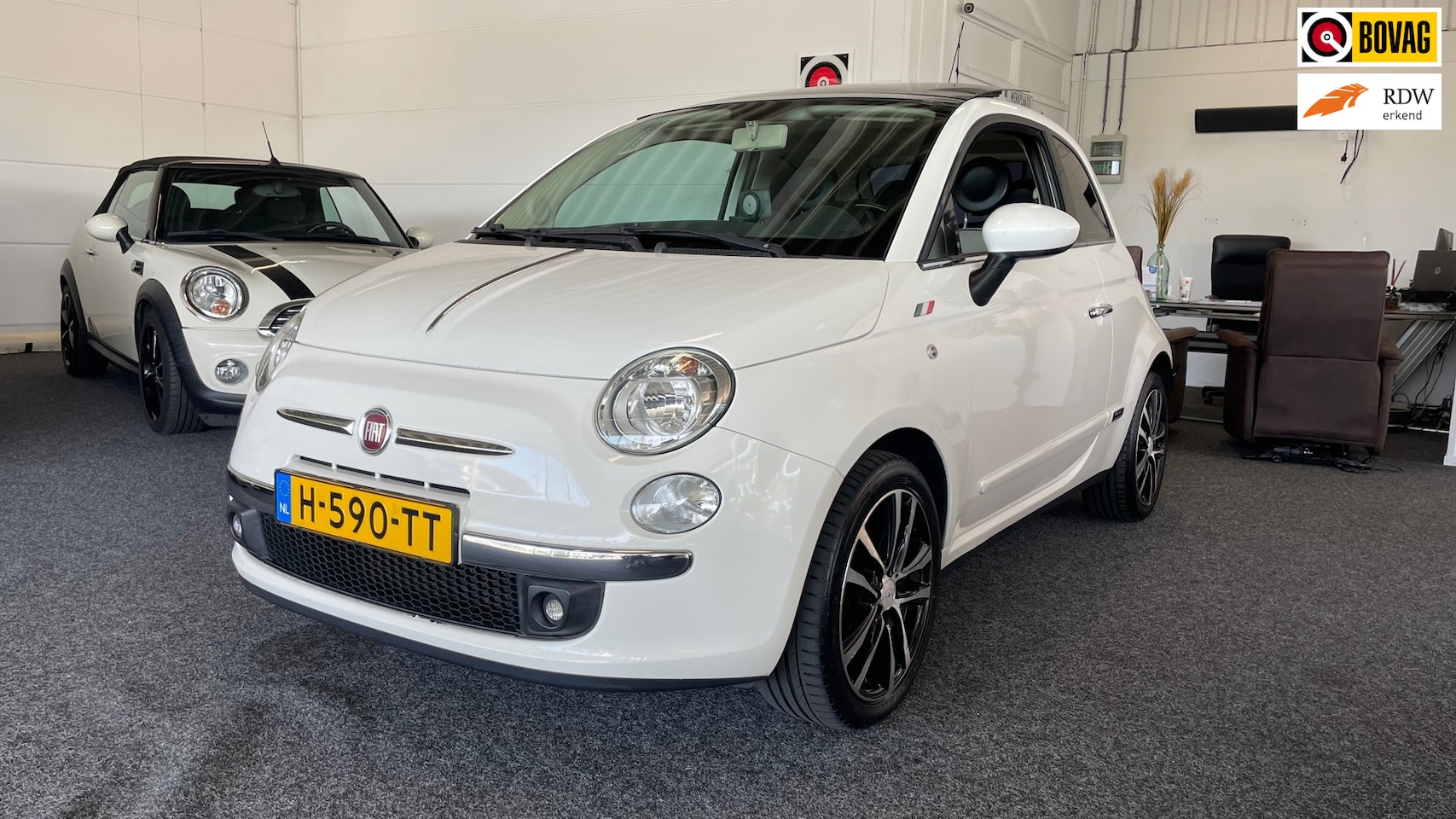 Fiat 500 - 1.4-16V Pop 1.4-16V Pop, Airco, Panorama dak - AutoWereld.nl