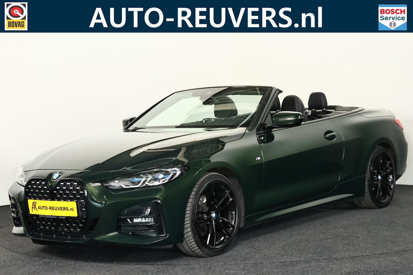 BMW 4-serie Cabrio - 420i M-Sport (Sanremo Groen) / Leder / Laser-LED / Cam / CarPlay - AutoWereld.nl